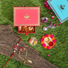 Load image into Gallery viewer, Bejewelled Pink Bhaiya Bhabi Rakhi Box