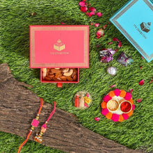Load image into Gallery viewer, Chic Pink Stone Bhaiya Bhabi Rakhi Box